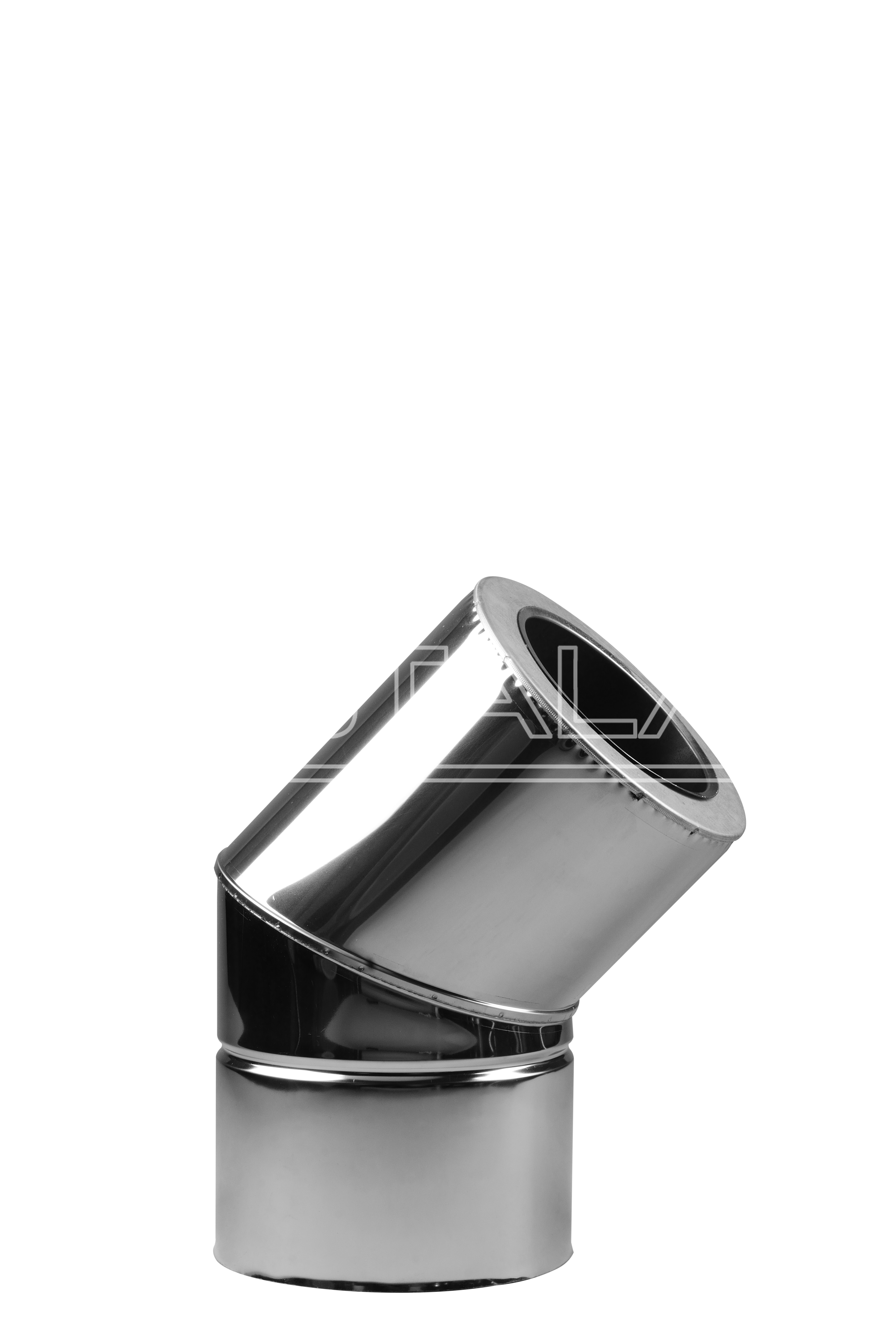 

Колено двустенное 45° STALAR Eco thermo AISI 201 нерж/нерж диаметр Ø150/220 толщина 0,8 мм