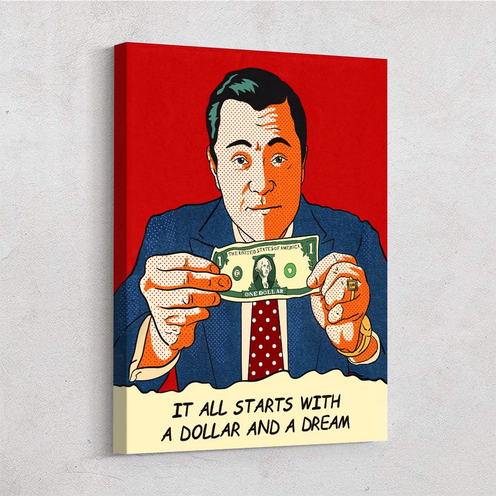 

Мотивационная картина Canvass "Волк с Wall Street" 60х45