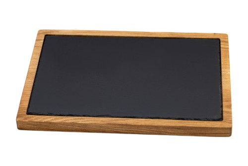 

Прямоугольная сервировочная доска Z.Wood со сланцевой пластиной, 33х23см