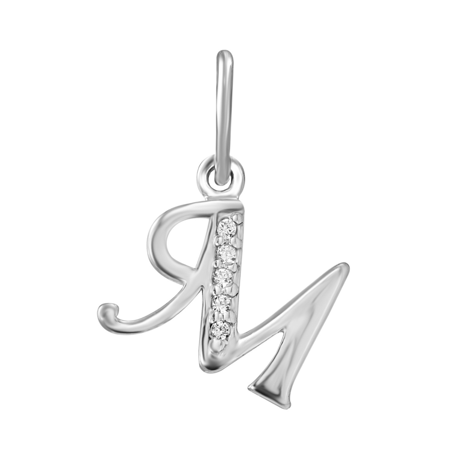 

Серебряный подвес буква "М" HARMONY c30250 бел c30250