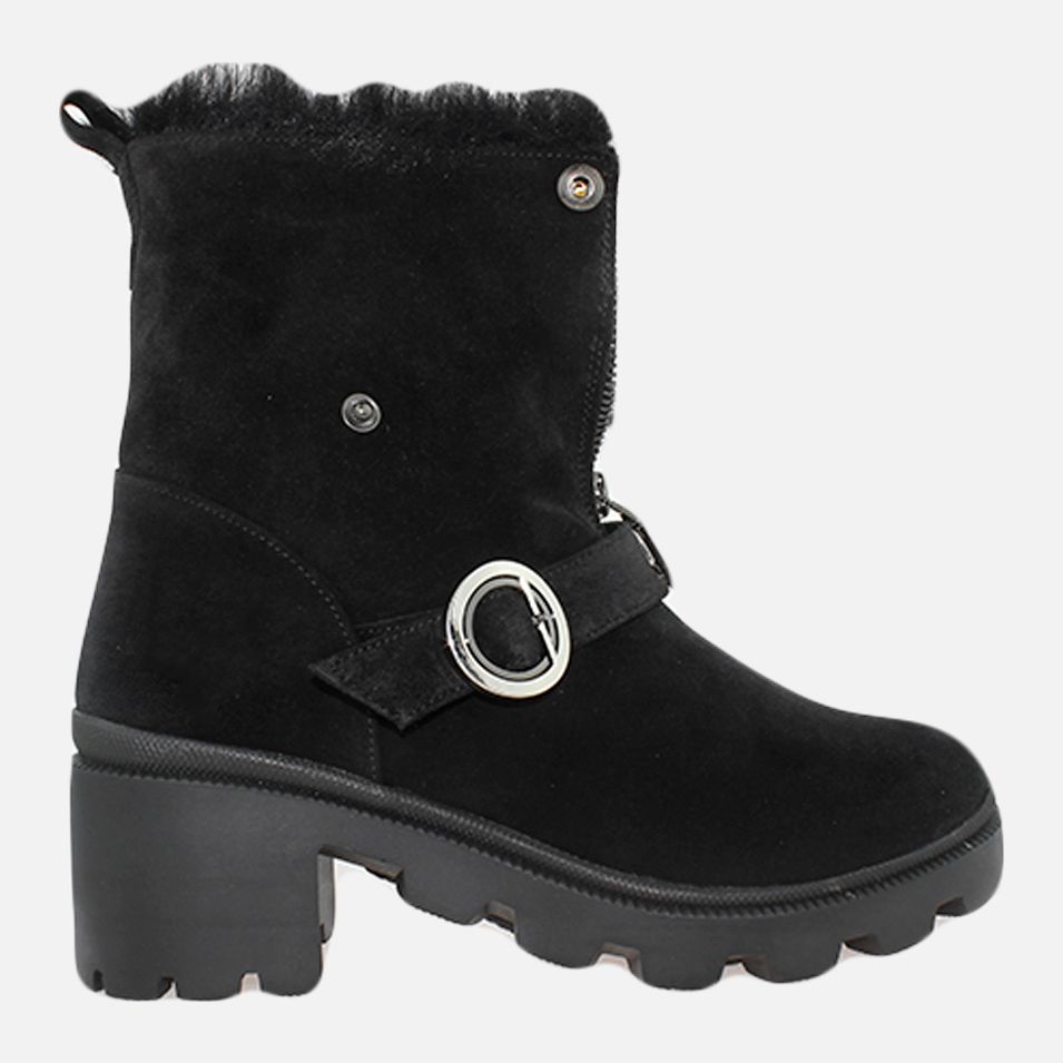 Акция на Жіночі зимові черевики високі EL PASSO Re1456-11 38 24 см Чорні от Rozetka