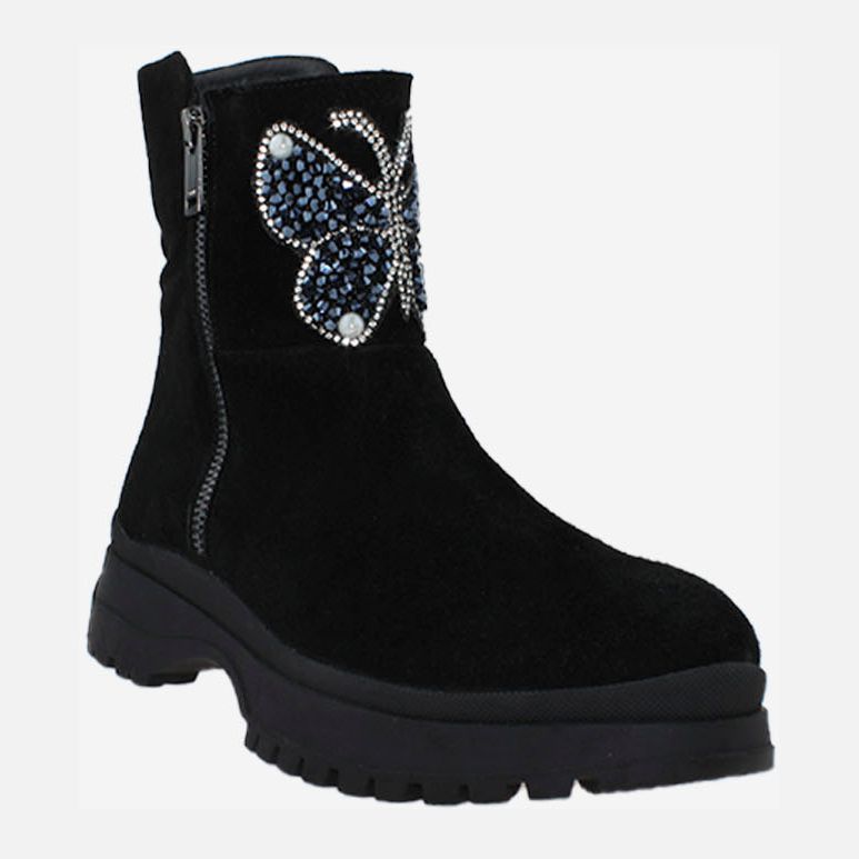 Акция на Жіночі зимові черевики високі EL PASSO Re2037-1-11 37 23.5 см Чорні от Rozetka