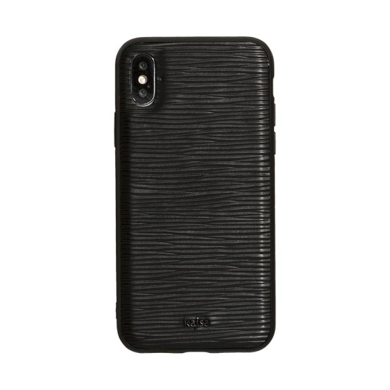 

Кожаный чехол-накладка Kajsa Grass для Apple iPhone X / Xs (Черный)