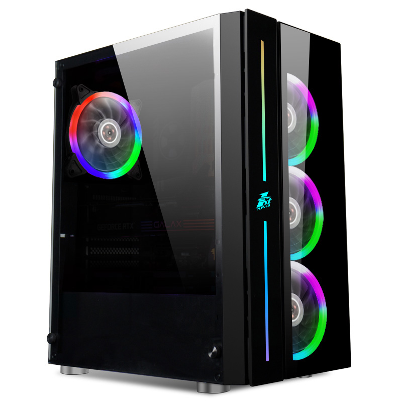 

Корпус 1stPlayer B7-A-R1 Color LED Black без БП