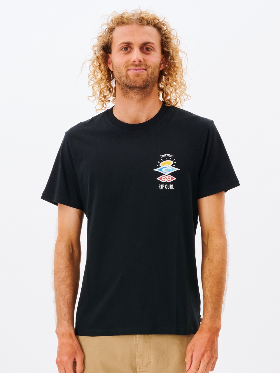 Акція на Футболка Rip Curl Search Icon Tee CTESV9-90 XL Чорна від Rozetka