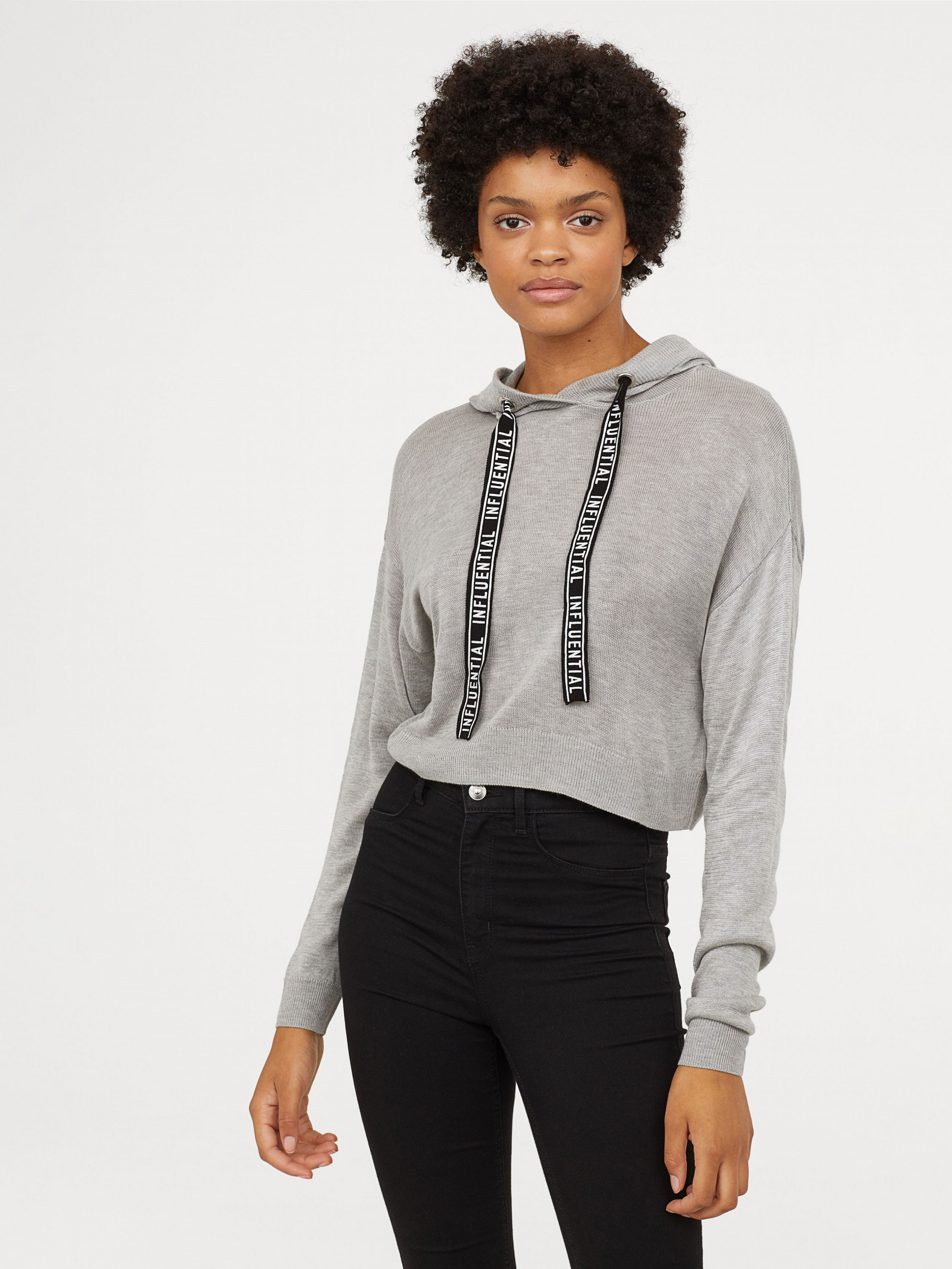 

Худи H&M 5064956 L Светло-серое
