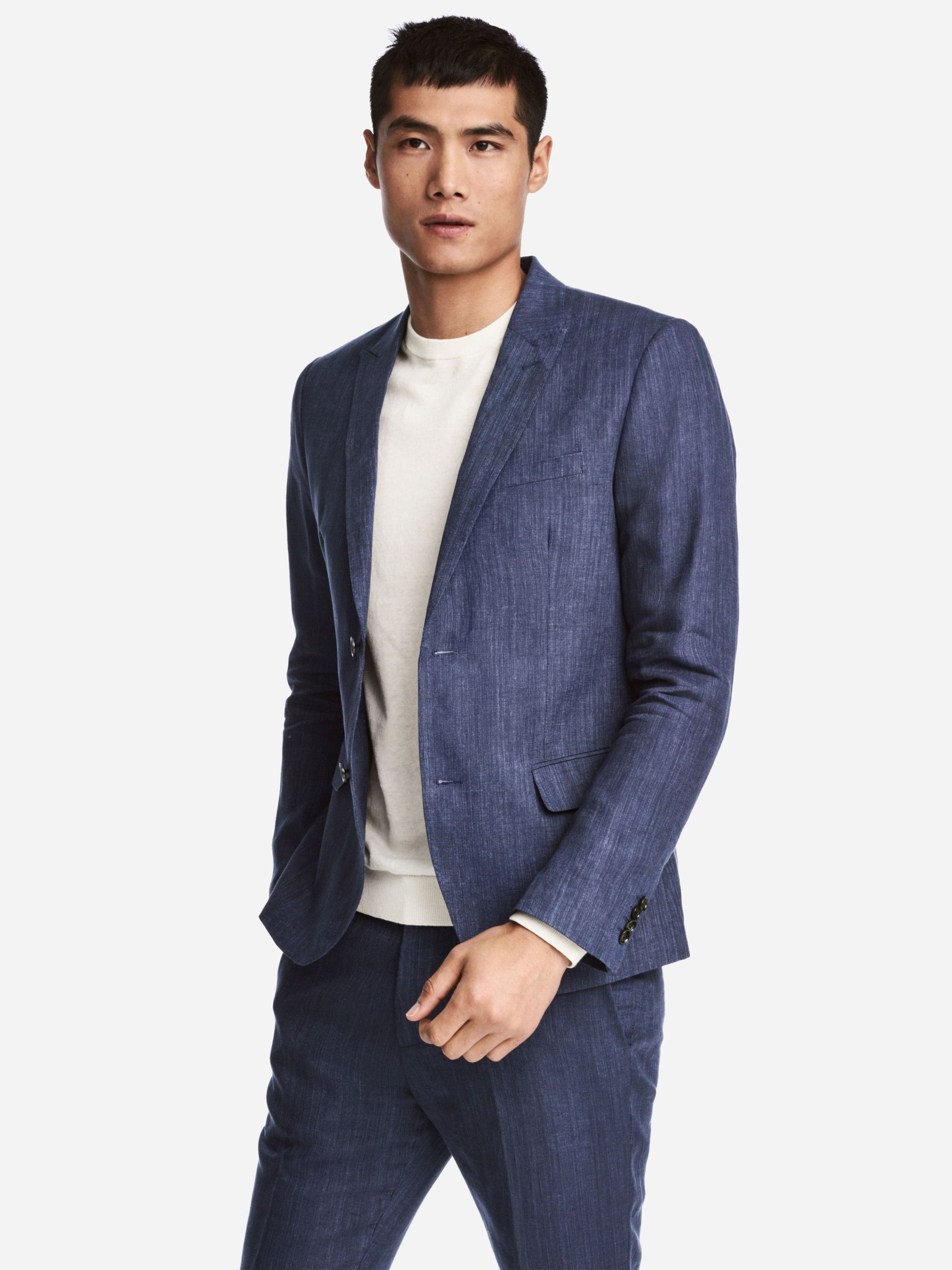 

Пиджак H&M 5192606 44 Синий с голубым