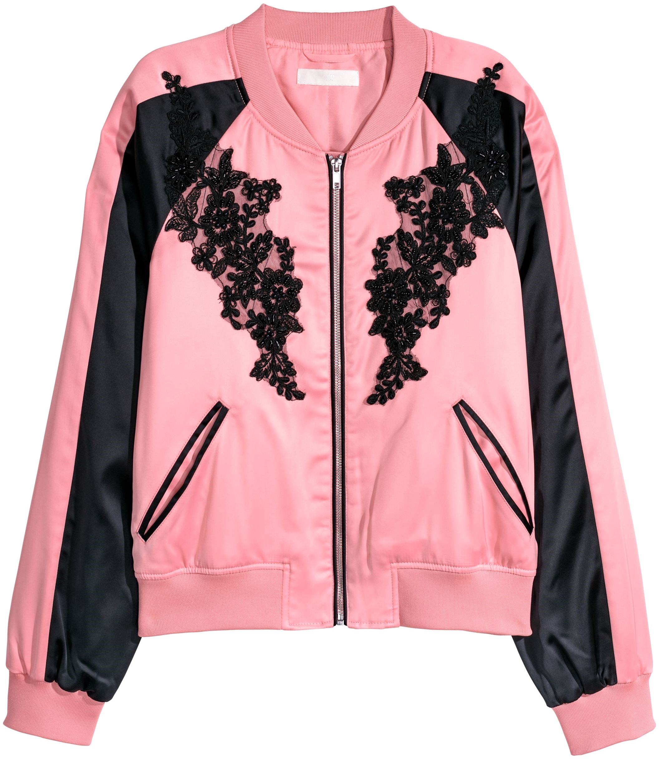 

Бомбер H&M 6090097 36 Розовый с черным