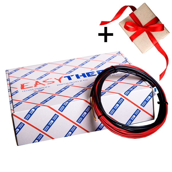 

Двужильный нагревательный кабель ТМ EASYTHERM Easycable 120 м.п. + подарок