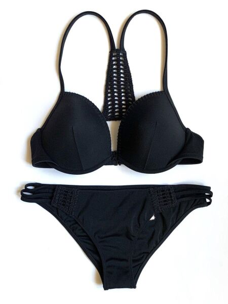 

Купальник Victoria's Secret с пушап M(75D) Чёрный