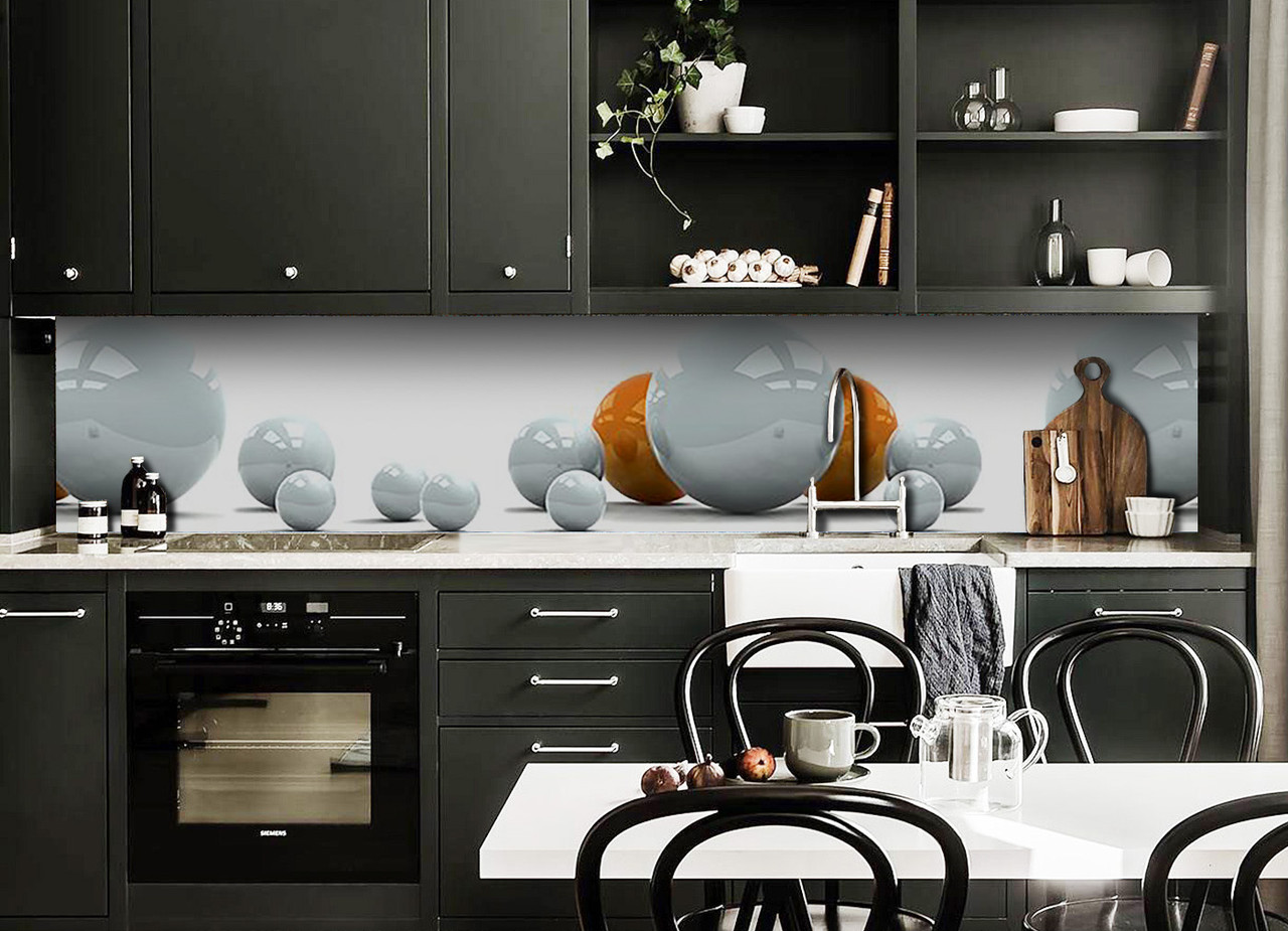 

Наклейка виниловая кухонный фартук Zatarga "Глянцевые шары Сферы" 650х2500 мм