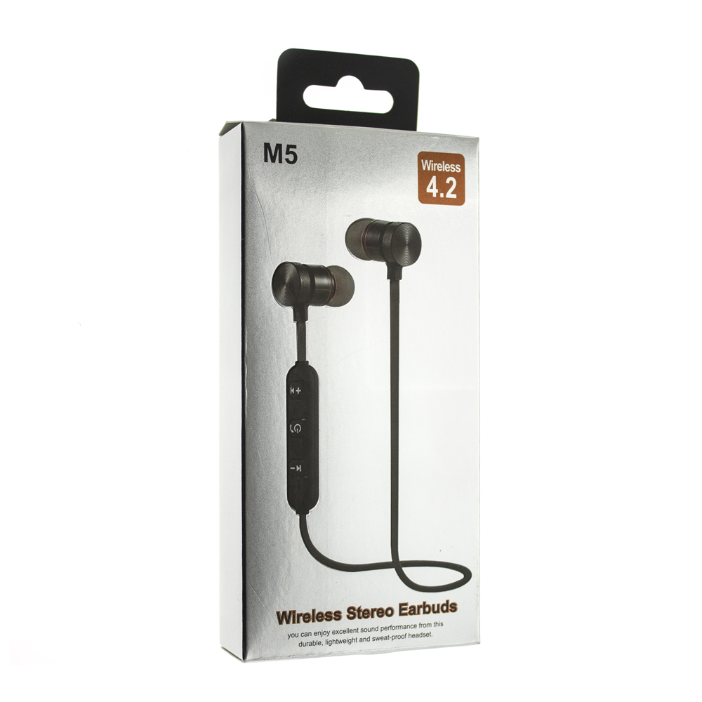 

Беспроводные Bluetooth наушники Wireless Stereo-Earbuds M5 Черные ps3/77