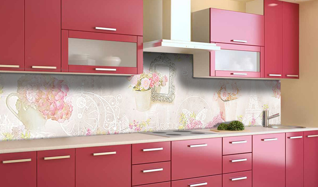 

Наклейка виниловая кухонный фартук Zatarga "Цветы и Достопримечательности" 600х3000 мм