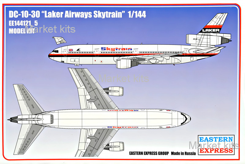 

Пассажирский самолет DC-10-30 авиакомпании "Laker Airways Skytrain" 1:144 Eastern Express (EE144121-05)