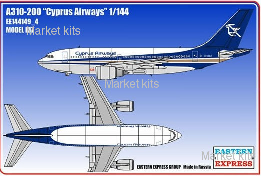 

Пассажирский самолет Airbus A310-200 "Cyprus Airways" 1:144 Eastern Express (EE144149-04)