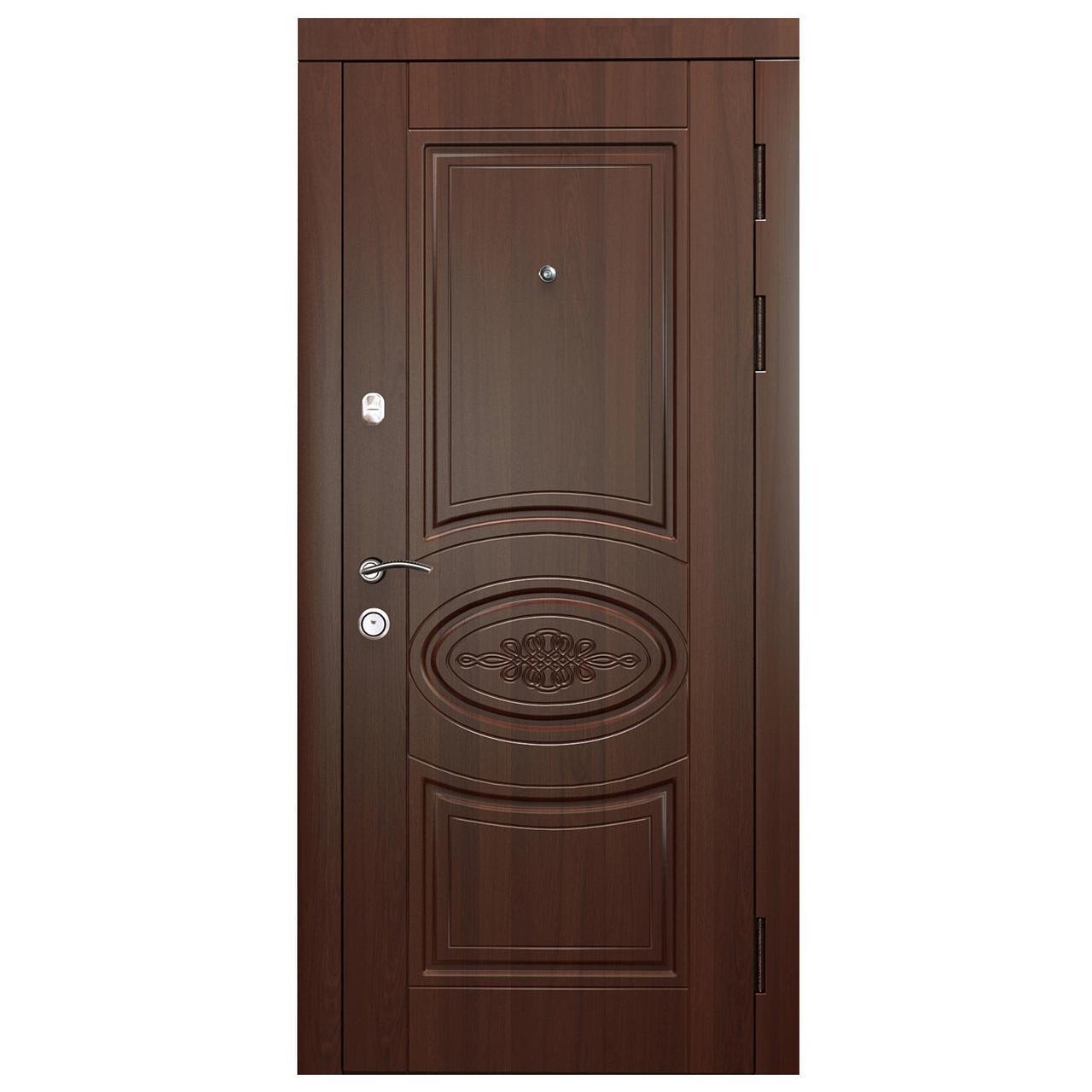 

Двері вхідні SARMAK CLASSIC Вена Квартира Стандарт N 850х2040 Горіх шоколадний