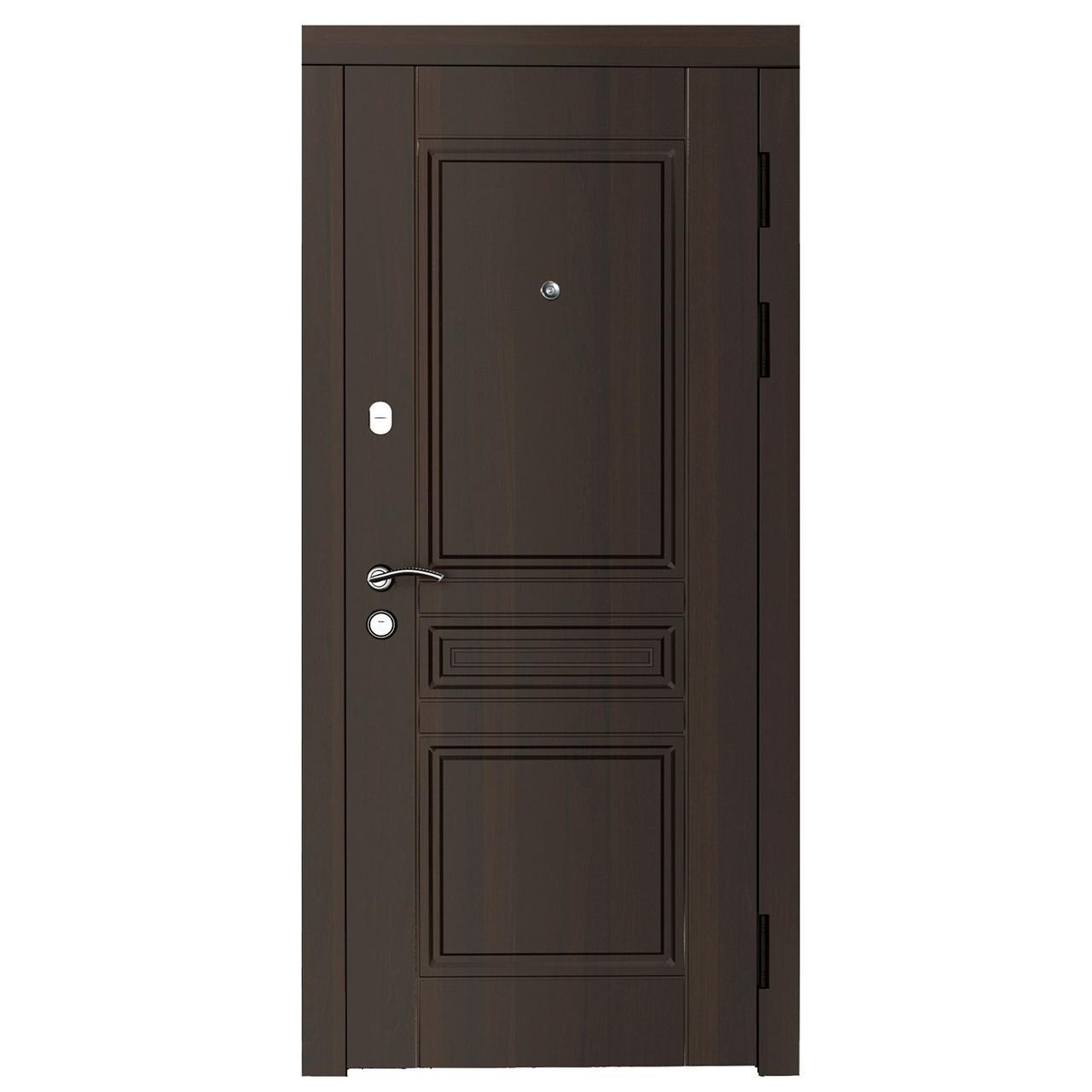 

Двері вхідні SARMAK CLASSIC Прованс Вулиця Стандарт F+ 850х2040 Горіх темний