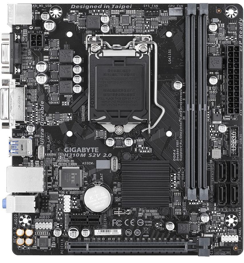 Материнская плата GIGABYTE H310M S2V 2.0 – фото, отзывы, характеристики ...