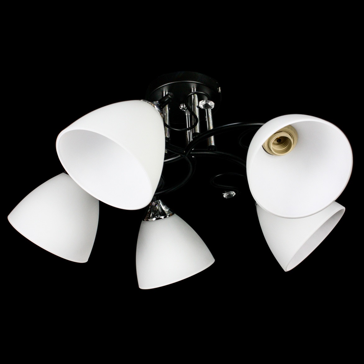

Люстра на 5 плафонов Svitlight SX-1078C/5 BK+CR