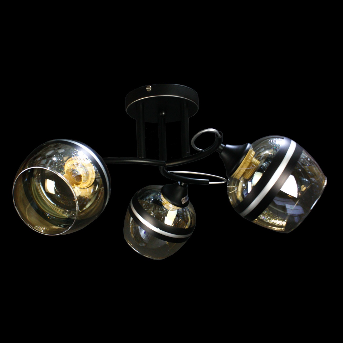 

Люстра на 3 плафона Svitlight SX-5087/3B BK+CR