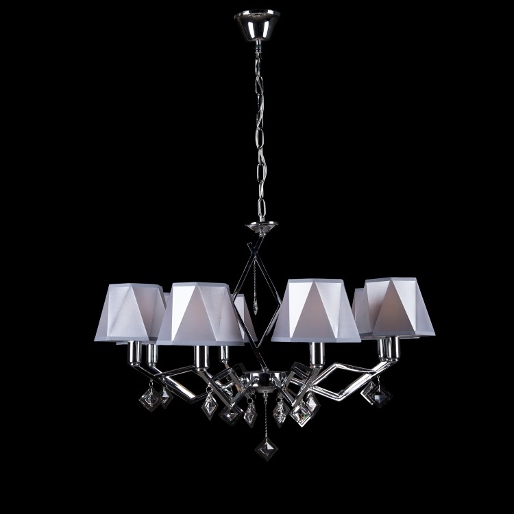 

Современная люстра с абажурами Svitlight L80042/8 CR SR