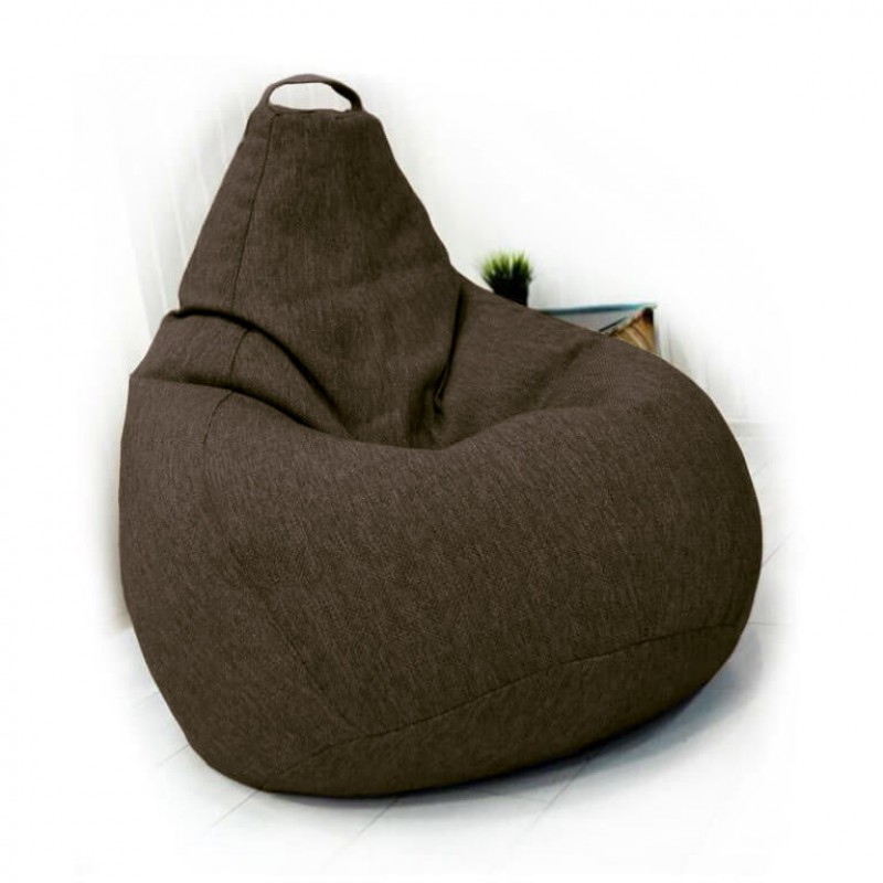 

Кресло мешок Nova KatyPuf коричневое Рогожка, Размер XL 125x90 4793