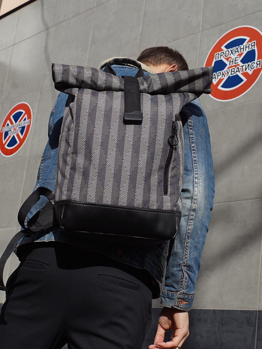 

Универсальный рюкзак Mama Kazala «Rolltop» Серо-Черный