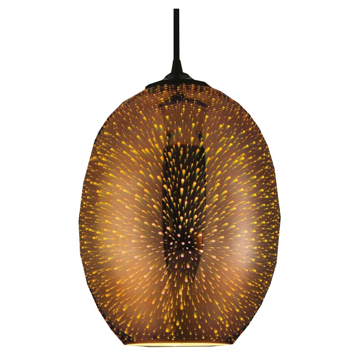 

Светильник подвесной 3D эффект Horoz Electric QUANTUM-2 стекло овал цвет медь E27 021-006-0002