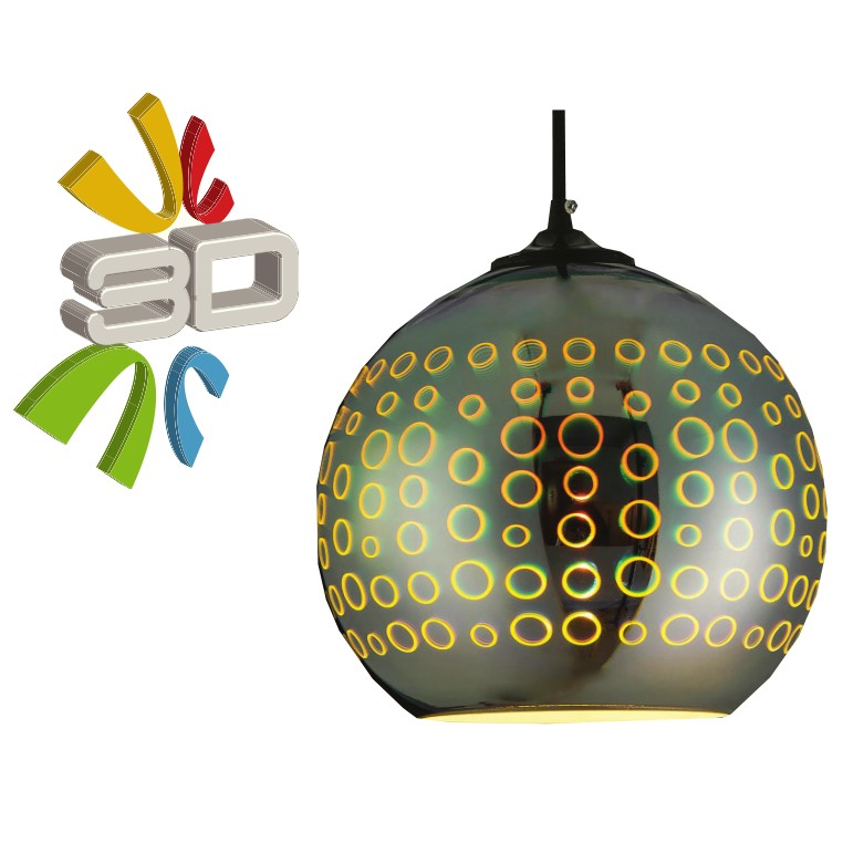 

Светильник подвесной 3D эффект Horoz Electric RADIAN-1 стекло E27 021-007-0001