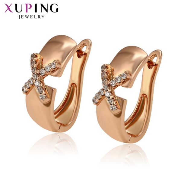 

Серьги Xuping с белыми фианитами розовая позолота 6728000