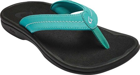 

Женские вьетнамки, сланцы OluKai Ohana Flip Flop Turquoise/Black Synthetic 40