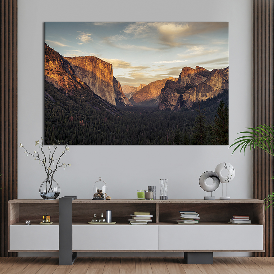 Картина на холсте интерьерная картина Йосемитская долина 51x34 см (596 ...