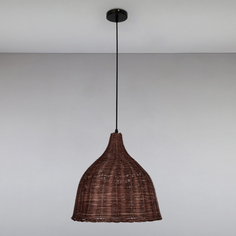 

Люстра подвесная Light House LS-15079RATTAN-1(360) CF коричневая
