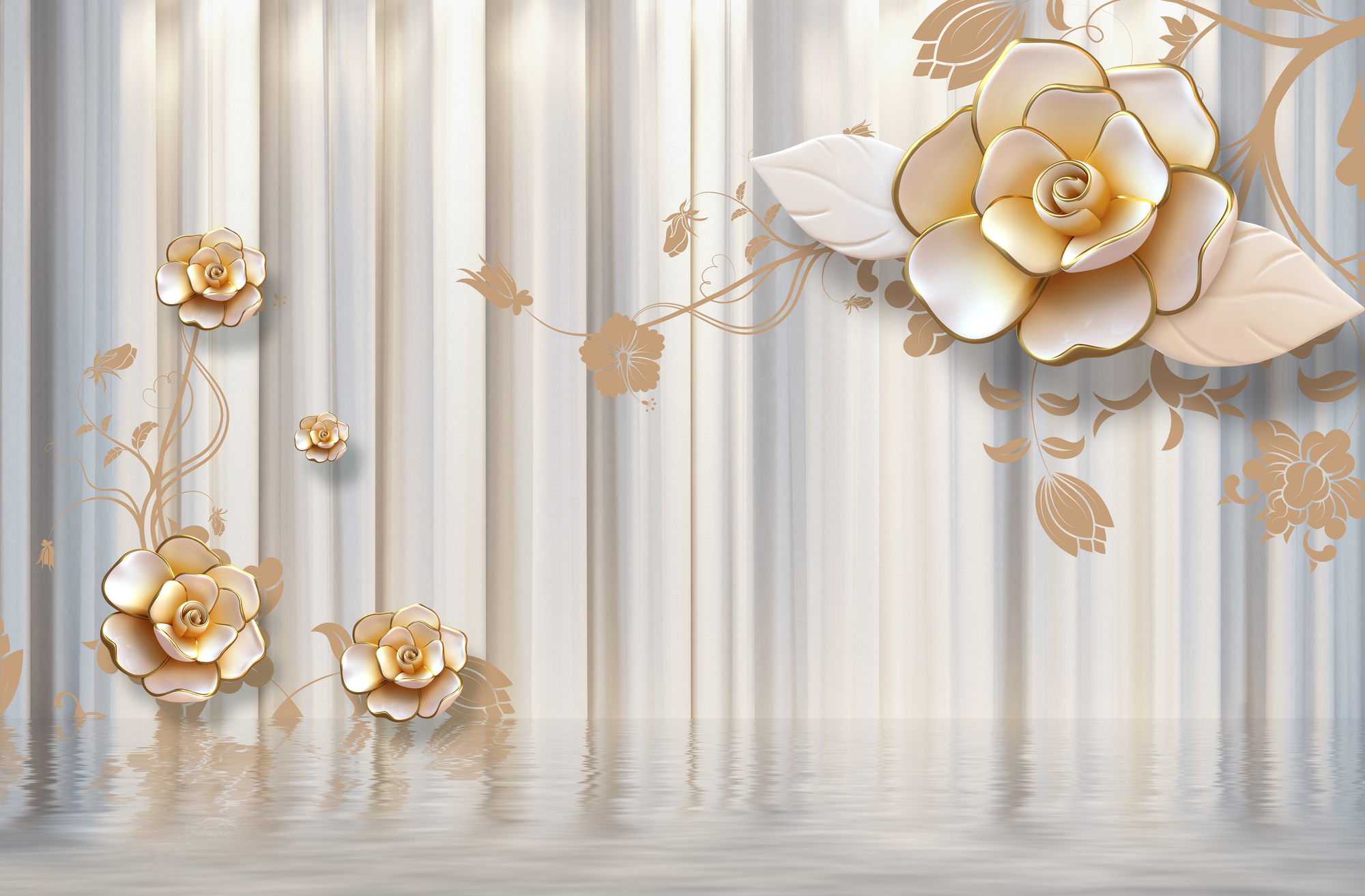 

Фотообои 3D '3D Цветы' (5160) , Мелкий песок