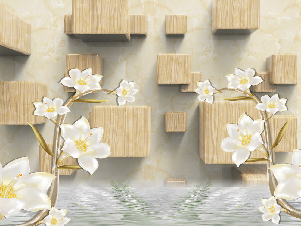

Фотообои Цветы '3D Кубы' (5282) , Гладь