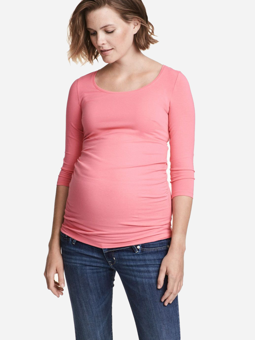 Акція на Лонгслів для вагітних довгий жіночий H&M 0398074-01 XS Рожевий від Rozetka