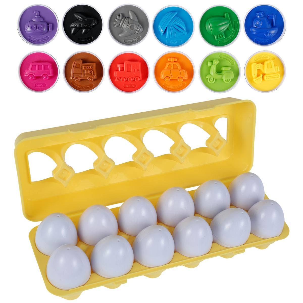 Count and best sale match egg set