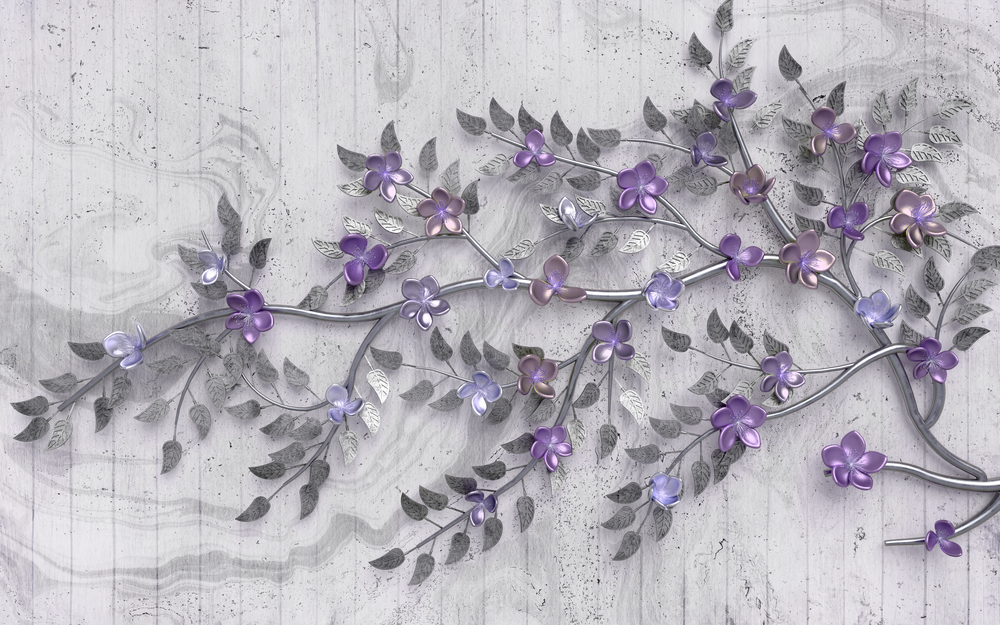 

Фотообои 3D 'Цветы на ветке' (5537) , Холст