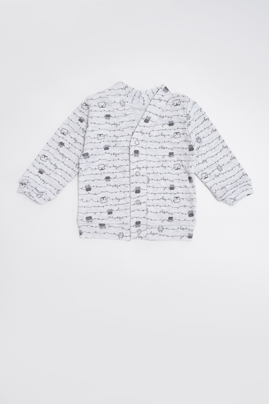 

Кофта дляя мальчика на пуговицах Убранка 90100-20-01 р44 74см серый 45084