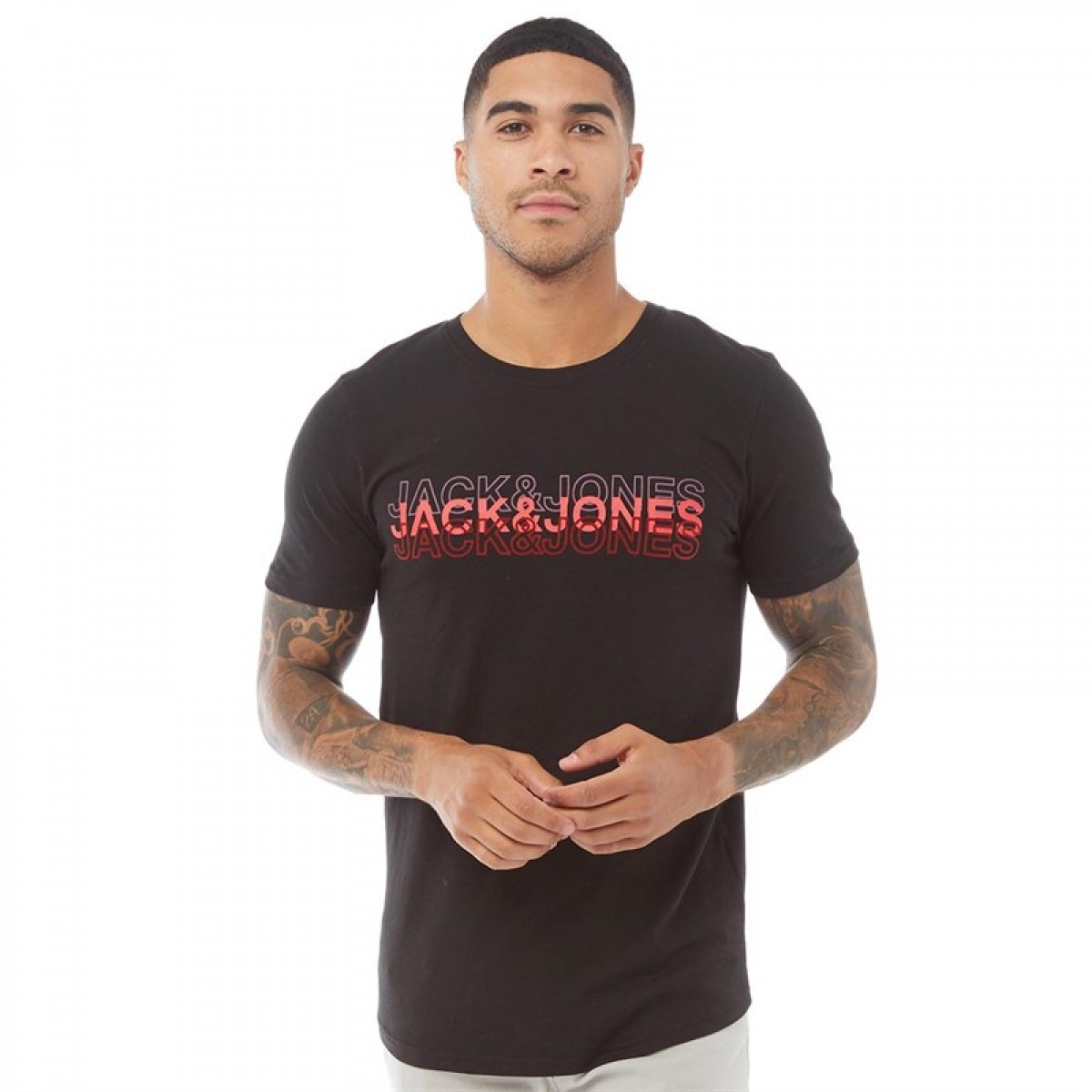 

Футболка JACK AND JONES Blane Neck Black Black, S (42)