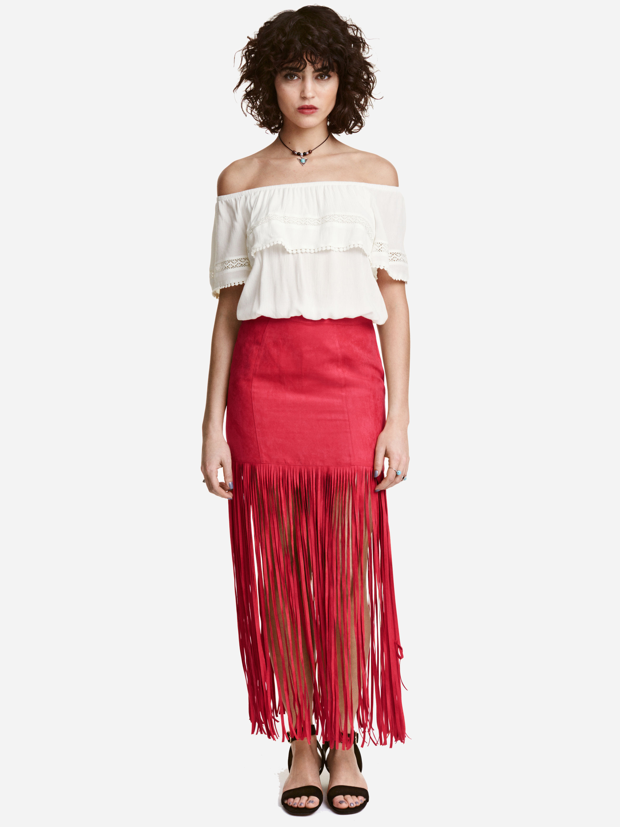 

Юбка H&M 3742213 40 Красная