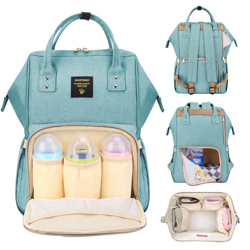 

Рюкзак-органайзер для мам Sunveno Large 24 л (42 х 27 х 21 см) Бирюзовый