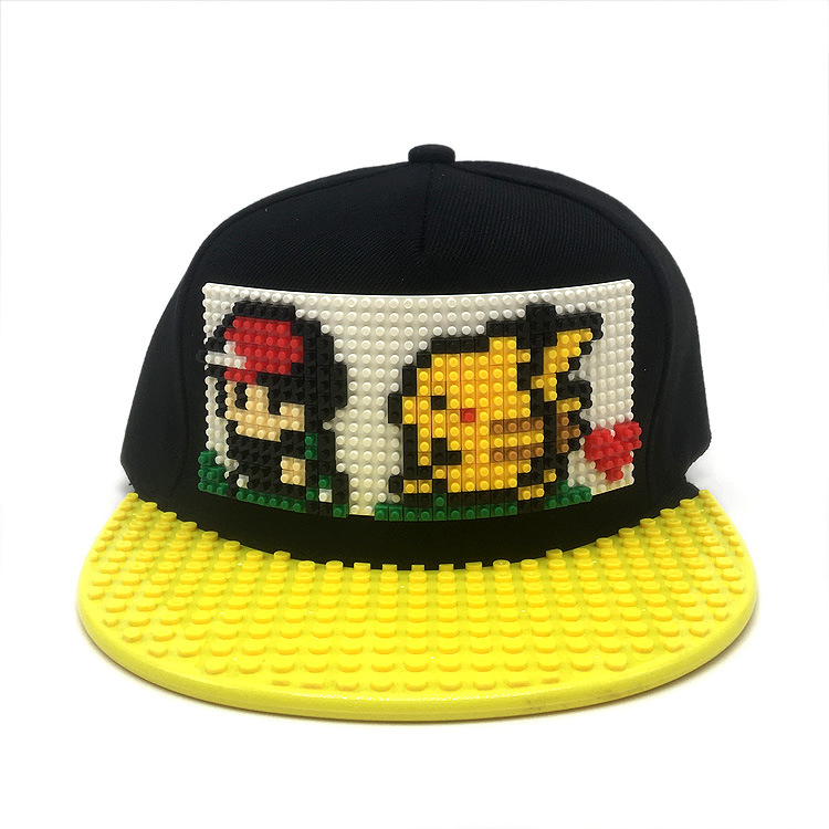 

Кепка-конструктор BricksCap Эш и Пикачу 56-60 Черно-желтый (1000131-L/XL)