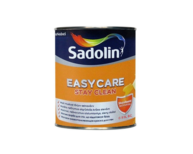 

Краска грязеотталкивающая SADOLIN EASYCARE интерьерная транспарентный (база ВC) 0.93л