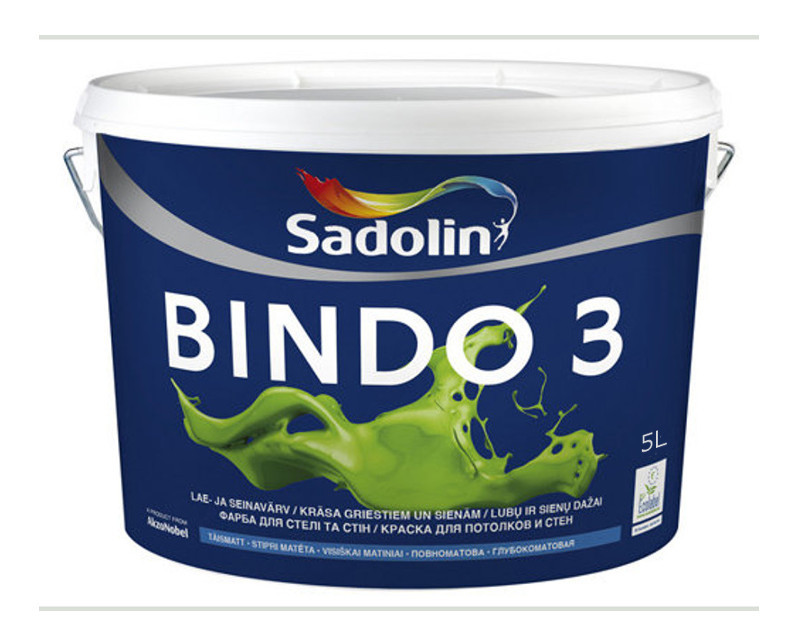 

Краска латексная SADOLIN BINDO 3 интерьерная ВW-белая 5л