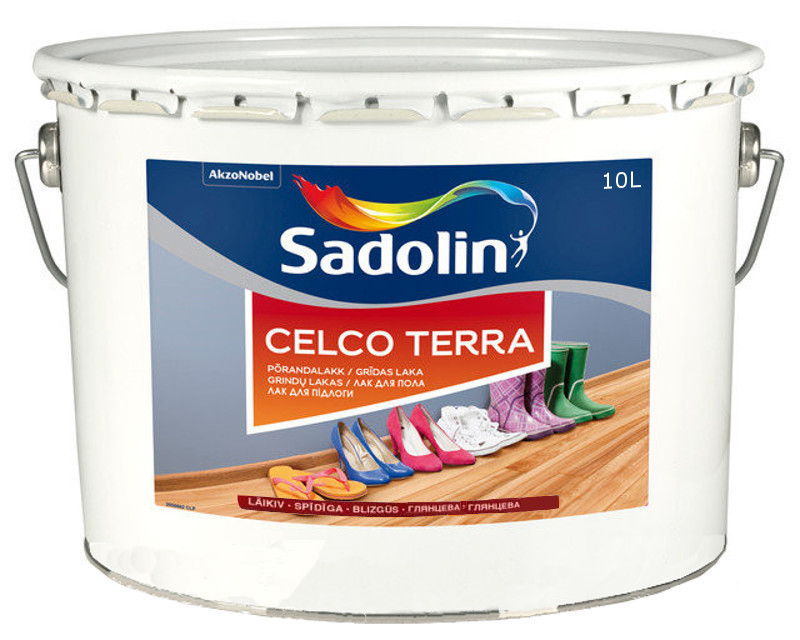 

Лак полиуретановый SADOLIN CELCO TERRA паркетный глянцевый 10л