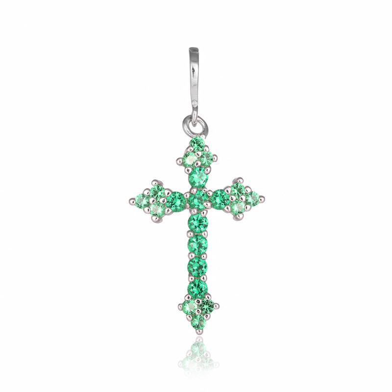 

Серебряная подвеска Silvex925 с фианитом - "Крест" П2ФИ/423