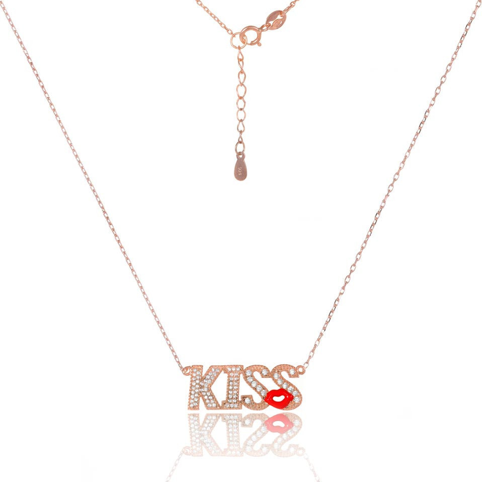 

Серебряное колье Silvex925 "Kiss" Кл3Ф/813