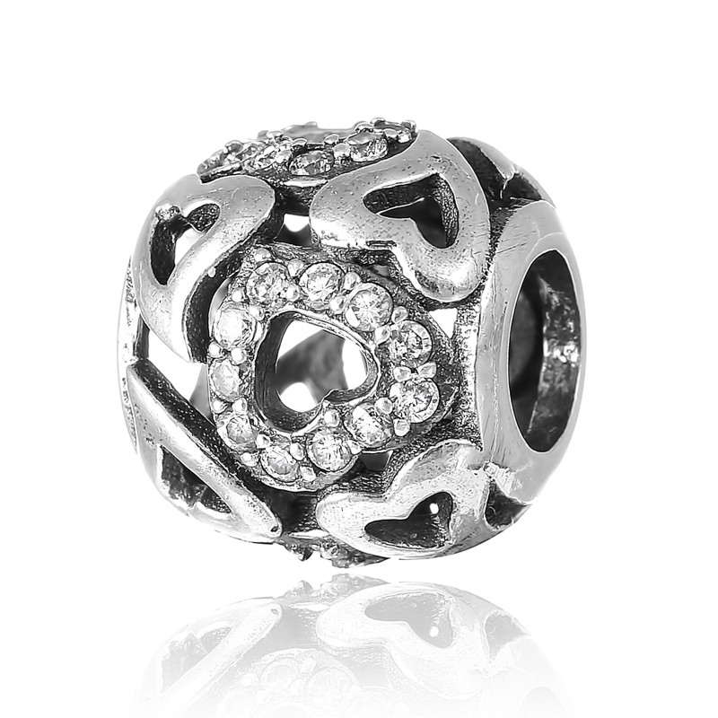 

Серебряная бусина - шарм Silvex925 "Сердца" П5Ф/724