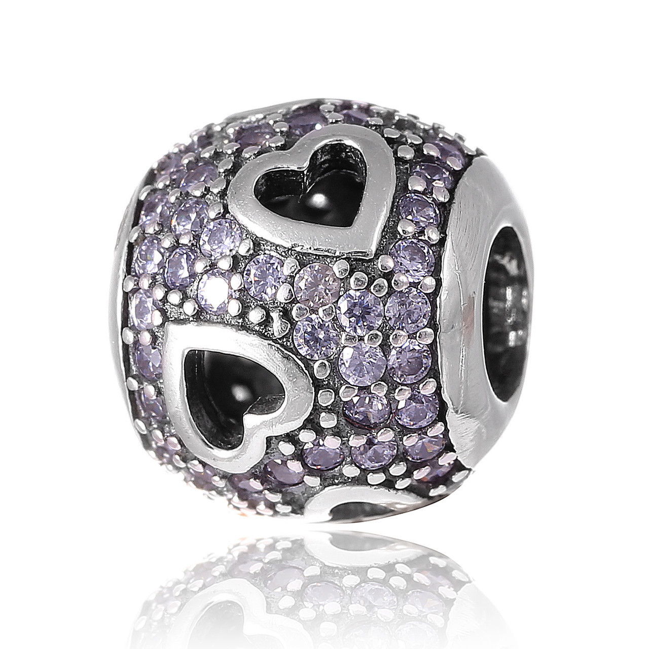 

Серебряная бусина - шарм Silvex925 "Трепет сердец" П5ФА/753